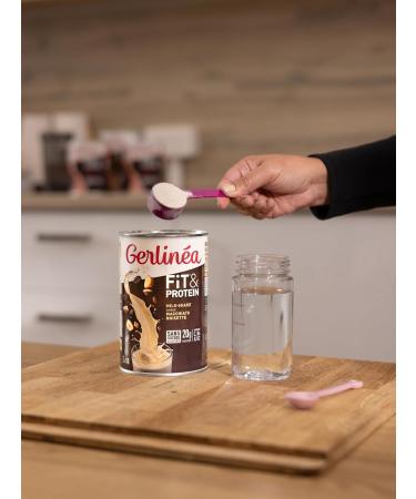 Gerlin a Fit&Protein - Hazelnut Macchiato Flavor Protein Milkshake - After-Sport Protein - Whey Bodybuilding for Women - No Added Sugars - 115Kcal / portion - 340 g (10 drinks) - Buy Online on GoSupps.com