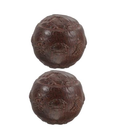 Healvian 1 pair of fitness handball massage and health handball handles for players massageball baoding fitness ball Medicine balls wrist training ball outside fascia older wood