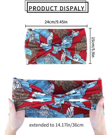 Kavya Women's Headbands UK | Boho Soft Hair Bands for Yoga and Fashion | Elastic Hair Accessories (Elegant) Multi-Colored - Buy Online on GoSupps.com
