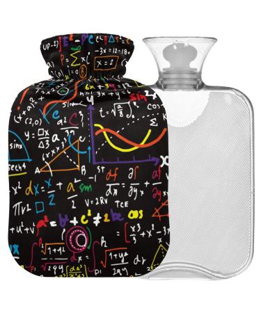 NAANLE Mathematics Heat bottle with reference transparent hot water bottle 2l large hot hot water bottle for bed handfoots Warmer pain relief heat and cold therapy