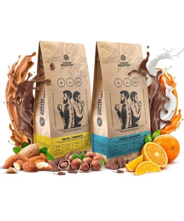 Coffee Broastery Coffee Beans Set 2x1kg 2000g | Brazil Guaxupe | Brazil Cerrado | Brazilian | Specialty Coffee | Freshly Roasted