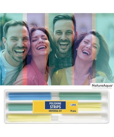 Tooth Sandpaper Dental Polishing Strips - 4mm Width NatureAqua Resin Interdental Tool (75 Pcs) | International Shipping Available - Buy Online on GoSupps.com