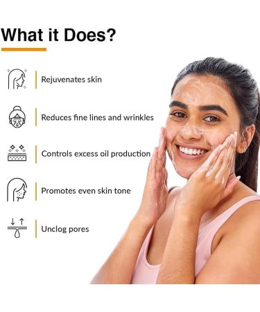 Vitamin C Face Wash with Brush Exfoliating Face Wash Gentle Foaming Cleanser for Oily Skin & Sensitive Skin Foaming Face Wash Women for Skin Tone Reduce Blemish & Acne Hydrate Skin Vegan 150ML - Buy Online on GoSupps.com