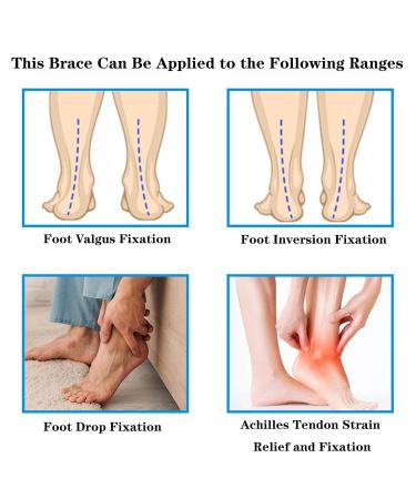 Foot Drop Orthotic Brace | Adjustable Ankle Splint for Sprained Ankle Support - Inflatable Stabilizer (Left S - Buy Online on GoSupps.com