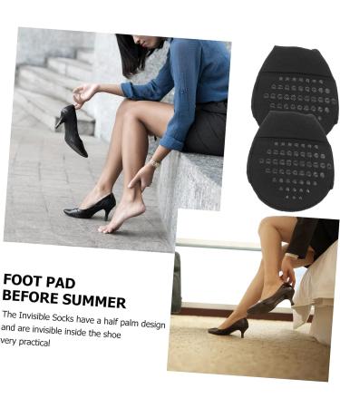 TEHAUX 8 Pairs Breathable Forefoot Toe Socks for Heels - Absorbent, Invisible, and Comfortable - Miss Black Cotton Sponge Silicone - 0.6X9X10.5CM - Buy Online on GoSupps.com