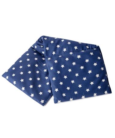 Rapeseed pillow 20x50cm large 3-chamber - heat pad grain pillow - pillow - stars-blue 50 x 20 cm rapeseed