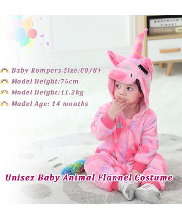 Doladola Baby Flannel Unicorn Hooded Romper | Toddler Jumpsuit 18-24 Months - Buy Online on GoSupps.com