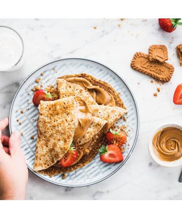 Lotus Biscoff Vegan Sweet Spread Topping - Caramelised Biscuit Flavor - 1L 1kg Pack - Buy Online on GoSupps.com