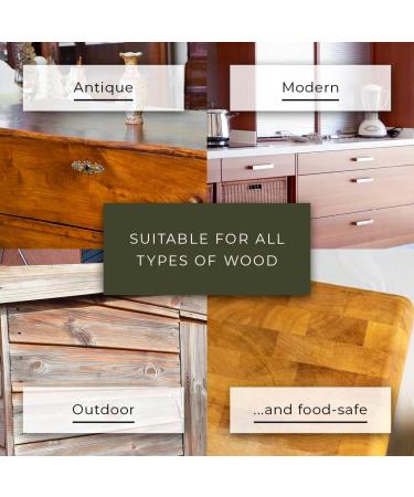Renapur Premium Beeswax Wood Polish - Natural Furniture Conditioner for All Wood Types | Food-Safe & Non-Toxic | 6.7 fl oz - Nourishes Polishes & Protects - Buy Online on GoSupps.com