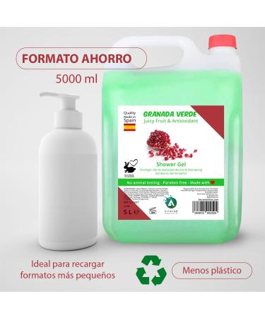 Intercabo Soluciones SL Shower gel Pomegranate Set of 2 x 5L Moisturizing and refreshing body wash with fruity scent Gentle cleansing for daily use Large format for longlasting care - Buy Online on GoSupps.com