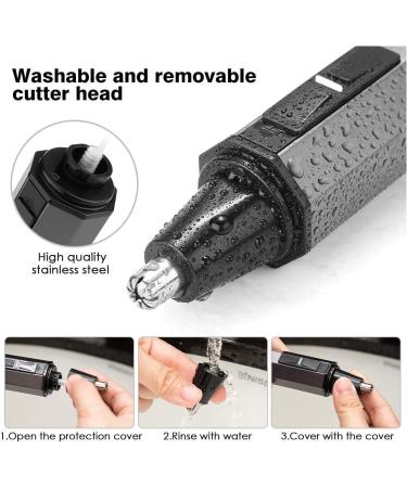 Professional Ear and Nose Hair Trimmer - Painless Waterproof Battery-Operated Clipper with Dual Edge Blades - Easy Unisex Grooming Tool - Buy Online on GoSupps.com