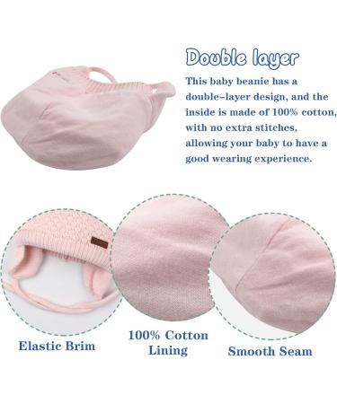XIAOHAWANG Baby Earflap Beanie Hat Set - 3pcs Soft Knit Beanies for Infant Toddler Boys and Girls 0-6 Months, Cute Bear Design for Autumn Winter - Buy Online on GoSupps.com