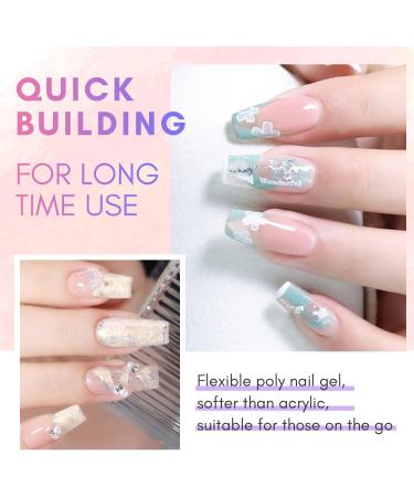 Makartt Poly Nail Gel 50ML Builder Gel for Nail Extensions - White Pink Nude Clear Rosy Gel | Technician Starter DIY Salon Design - Pack of 2 - Buy Online on GoSupps.com