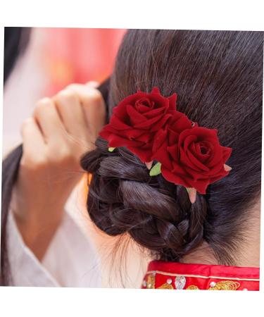 FRCOLOR Bridal Rose Hair Comb rose bridal hair flower hair bridal headpiece bride headpieces for wedding hanfu hair clip wedding party hair floral hair side Bride Hair Comb - Buy Online on GoSupps.com