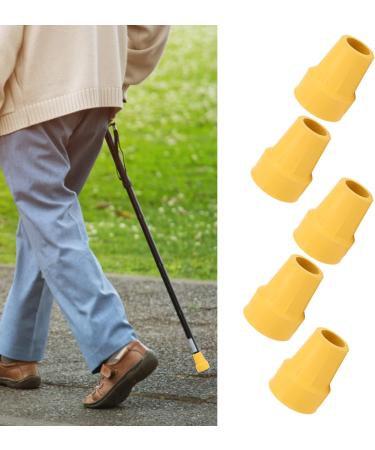5pcs 22mm Cane Tip Yellow Thicken Crutch Tips Rubber Material Tyre Texture Nonslip Safe Wear Resistant Anticorrosion Thick Rubber Cane Tip Crutches Accessories - Buy Online on GoSupps.com