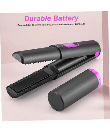 Mini Hair Straightener & Curler 2 in 1 - Cordless Anti-Scald Portable & Fast Heating - Ideal for Travel - Buy Online on GoSupps.com