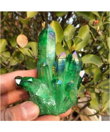 Natural Crystal Rough Crystal Cluster Rare Beautiful Green Flame Precursor Quartz Crystal Cluster Specimen Wedding Decoration Aquarium (Size : 160-200g) - Buy Online on GoSupps.com