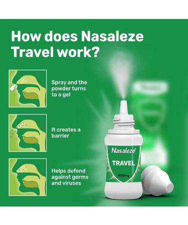 Nasaleze Travel Powder Nasal Spray - Fast-Acting Defence Against Cold and Flu | 30-Day Supply, Peppermint Flavour | Added Protection for Adults and Kids - Buy Online on GoSupps.com