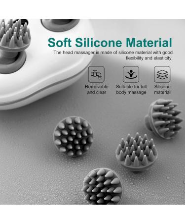 Scalp Massager for Dogs & Cats - Electric Head Massage Device with 4 Massage Heads for Muscle Relief & Tension Release - Buy Online on GoSupps.com