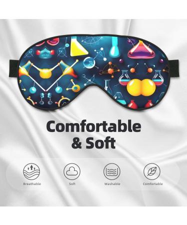 Abstract Science Chemistry Print Eye Mask - Soft Sleep Mask for Men & Women | Ideal for Travel & Restful Sleep - Buy Online on GoSupps.com