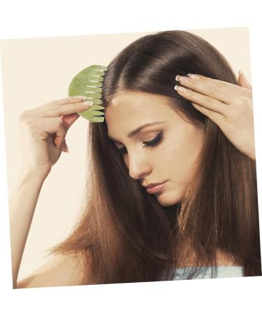 Anneomas 2-Piece Jade Scalp Massage Tool Set | Gua Sha Comb & Acupuncture Comb for Head Massage - Buy Online on GoSupps.com