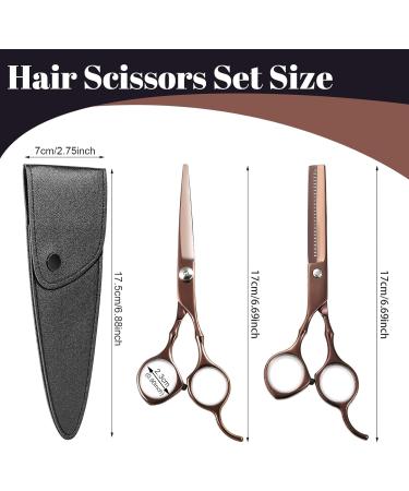 Professional 6.7 Hairdresser Scissors Set - Sharp Stainless Steel Cutting Scissors for Hair & Pet Care | Effy Scissors for Beginners | Includes Protective Cover - Buy Online on GoSupps.com