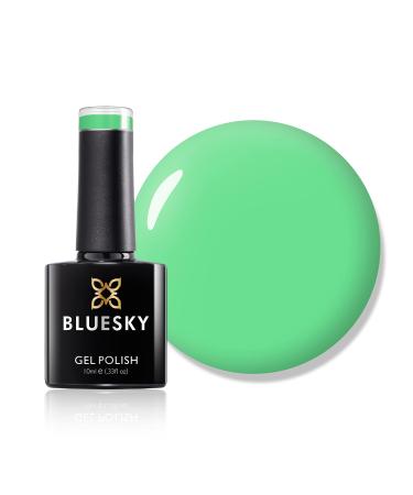 Bluesky Gel Nail Polish Aqua Marine A084 Bright Green Spring Green Long Lasting Chip Resistant 10 ml (Requires Curing Under UV LED Lamp)