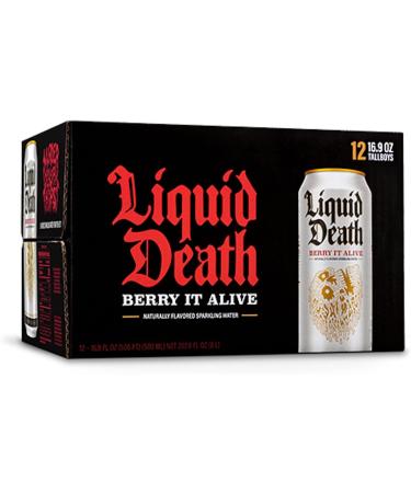 Liquid Death Sparkling Water Berry It Alive 202.8oz - Sparkling Berry Refreshment - Buy Online on GoSupps.com