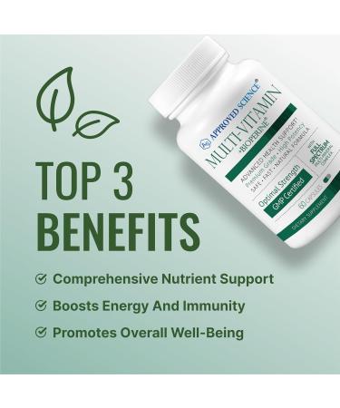Approved Science Multi-Vitamin - with Full-Spectrum B-Vitamins, Green Tea, Lutein, Lycopene, Zeaxanthin, BioPerine - 360 Capsules - 6 Month Supply - Buy Online on GoSupps.com