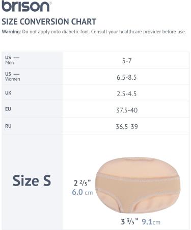 Brison Metatarsal Pads - Ball of Foot Cushion Sleeves for Metatarsalgia Pain Relief - Small Beige - Buy Online on GoSupps.com