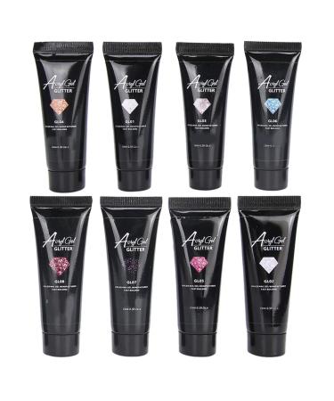 8pcs Nail Extension Gel Set - Sequins Nail Art Fast Building Gel Professional Manicure Tool Accessories