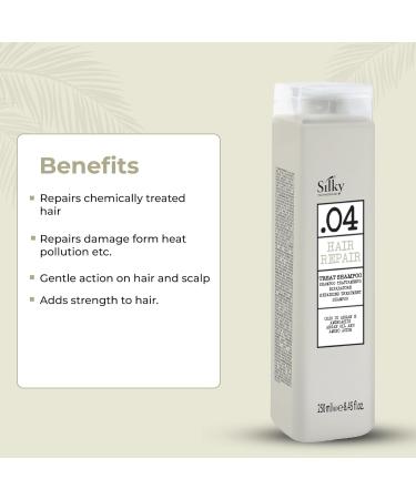 Silky TECHNOBASIC.04 Hair Repair Shampoo 250ml | Argan Oil Vegan & Cruelty-Free | Sulfate-Free for Chemically Damaged Hair - Buy Online on GoSupps.com