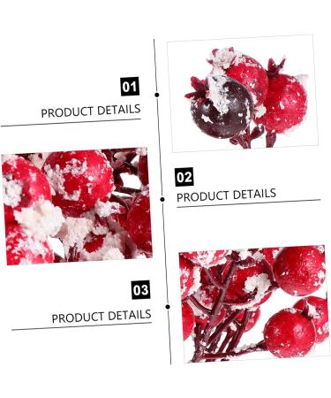 HOMSFOU 10pcs Simulation Snow Pink Fruit Xmas Photo Prop Household Decor Crafting Supplies Christmas Berry Picks Home D cor Home Decor Simulation Red Berry Foam Banquet Wreath Holly - Buy Online on GoSupps.com