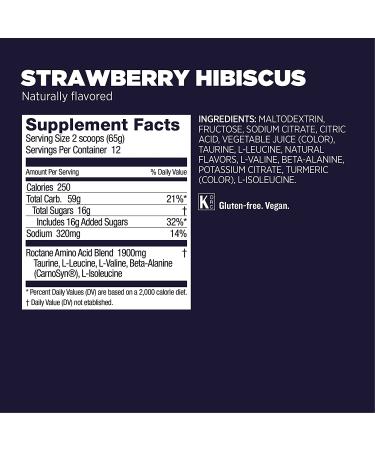 Gu Energy Roctane Ultra Endurance Drink Mix - 1.72lb Canister - Strawberry Hibiscus Flavor - Buy Online on GoSupps.com