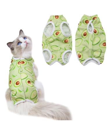 Cat Recovery Suit Cat Professional Recovery Suit Cat Suit Post Surgery Medical Care Cone Collar Alternatives Anti Licking Wound Cat Vest Bodysuit for Male Female Cats Kitten (Green M) M Green