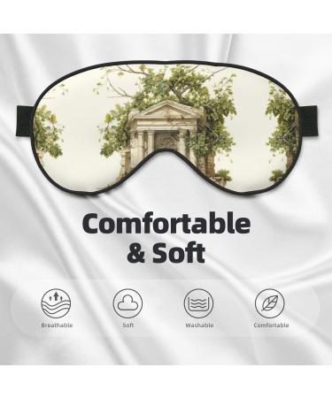 SSIMOO Antique Roman Olive Branch & Greek Sleep Mask | Adjustable Breathable Eye Mask for Comfortable Sleep - International Shipping Available - Buy Online on GoSupps.com
