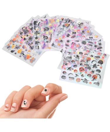 DIY Halloween Nail Sticker Self Adhesive Widely Use Halloween Nail Stickers Easy Use for Party for Daily Use - Buy Online on GoSupps.com