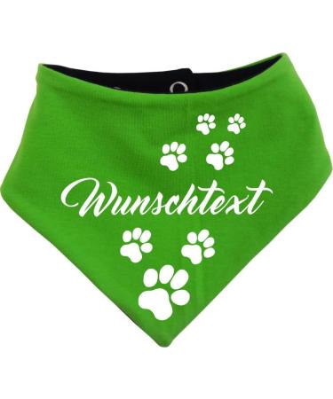 Multicolor Reversible Dog Bandana - Navy Lime for Neck Size 27-30 cm | Custom Text Available - Buy Online on GoSupps.com