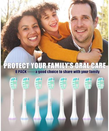 8 Pack Replacement Brush Heads for Philips Sonicare Electric Toothbrush - Compatible with Snap-on Phillips Sonic Care - Dental Care Accessory - Buy Online on GoSupps.com