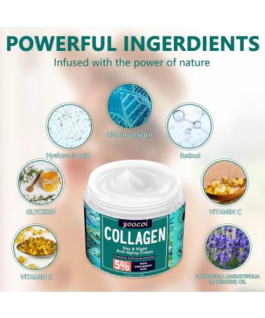 Yoocoi Collagen Cream - Anti Aging Day & Night Moisturizer with Hyaluronic Acid & Vitamin C for Smooth, Firm Skin - Buy Online on GoSupps.com