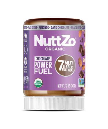 Nuttzo Organic Power Fuel 7 Nut & Seed Butter Chocolate 12 oz (340 g)