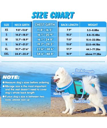 Emust Waterproof Dog Life Jacket for Boats - Comfortable Medium Canine Vest with Rescue Handle & D-Ring for Rafting Surfing Canoeing - Blue - Buy Online on GoSupps.com