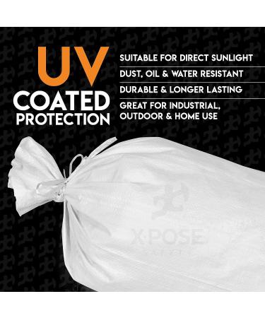 White Empty Sand Bags with Ties - 14 x 26 Heavy Duty Woven Polypropylene - UV Protection - Water/Oil Resistant - Bundle of 20 - Ideal for Home, Industrial, Floods, Photography - Buy Online on GoSupps.com