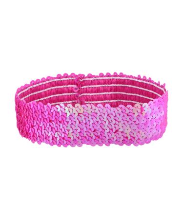 Sequins headband fashion sport hair band glitter headdress headband hair band elastic bling headwear for women girls rose red rosy