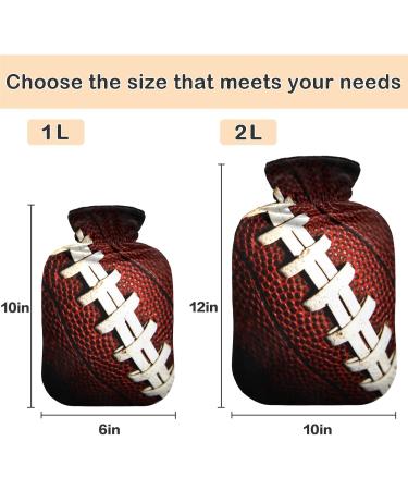 NAANLE RETRO American Football Heat Bottle - 2L Transparent Hot Water Bottle for Bed Hand & Feet Warmer Pain Relief & Cold Therapy - Buy Online on GoSupps.com