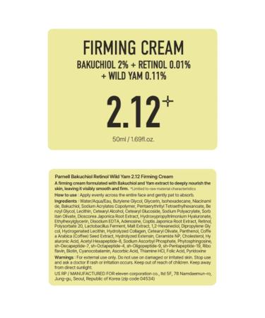 Parnell Bakuchiol Retinol Wild Yam Cream | Pore Care Moisturizer for Elasticity Support & Youthful Look | Dual Retinol K-Beauty (1.69 fl oz) - Buy Online on GoSupps.com