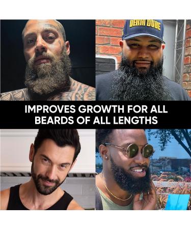 Derm Dude Power Beard Vitamins - Biotin 10K MCG & Collagen for Thicker Fuller Beards - 60 Capsules for Men's Beard Growth & Hair Restoration - Buy Online on GoSupps.com