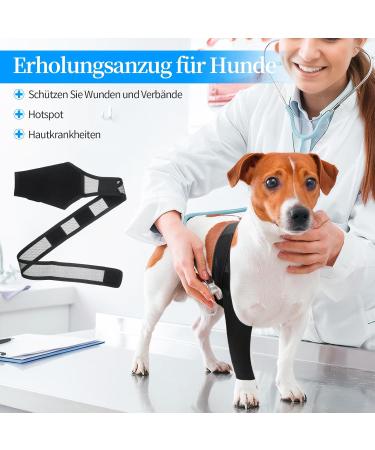 Wertcop Wound Protection Suits for Dogs | Black Elbow Saver & Bandage Protector | Recovery Sleep Suit for Hot Spots & Wound Licking Prevention - Buy Online on GoSupps.com