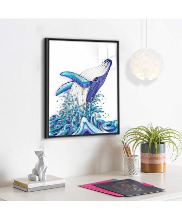 Uniquilling Paper Quilling Kit for Adults - DIY Craft Tools for Handmade Filigree Art, Room Decor and Gifts - 16x20 inch Whale Design (Basic) - Buy Online on GoSupps.com