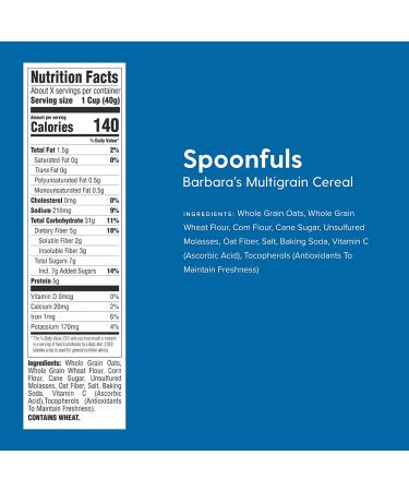 Barbara's Heart Healthy Multigrain Cereal - Non-GMO, 14 Oz Box (Pack of 12) - Buy Online on GoSupps.com